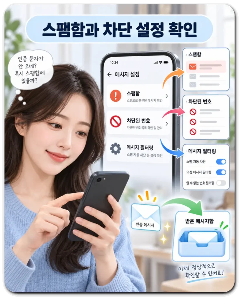 인증-문자-찾기-스팸함과-차단-설정-확인